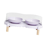 Maxbell Elevated Cat Bowls Food and Water Bowl Set for Kittens Travel Indoor Outdoor Purple