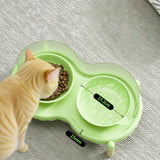 Maxbell Elevated Cat Bowls Food and Water Bowl Set for Kittens Travel Indoor Outdoor Green