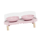 Maxbell Elevated Cat Bowls Food and Water Bowl Set for Kittens Travel Indoor Outdoor Pink
