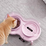 Maxbell Elevated Cat Bowls Food and Water Bowl Set for Kittens Travel Indoor Outdoor Pink