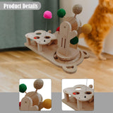 Maxbell Whack Mole and Ferris Wheel Cat Interactive Toy Lightweight Versatile Wooden