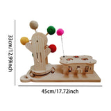 Maxbell Whack Mole and Ferris Wheel Cat Interactive Toy Lightweight Versatile Wooden