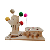 Maxbell Whack Mole and Ferris Wheel Cat Interactive Toy Lightweight Versatile Wooden