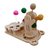 Maxbell Whack Mole and Ferris Wheel Cat Interactive Toy Lightweight Versatile Wooden