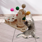 Maxbell Whack Mole and Ferris Wheel Cat Interactive Toy Lightweight Versatile Wooden