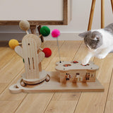 Maxbell Whack Mole and Ferris Wheel Cat Interactive Toy Lightweight Versatile Wooden