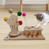 Maxbell Whack Mole and Ferris Wheel Cat Interactive Toy Lightweight Versatile Wooden