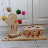 Maxbell Whack Mole and Ferris Wheel Cat Interactive Toy Lightweight Versatile Wooden
