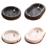 Maxbell Felt Material Cat Scratcher Bed Zero Shedding Versatile Breathable Play Zone Black Round