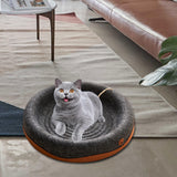 Maxbell Felt Material Cat Scratcher Bed Zero Shedding Versatile Breathable Play Zone Black Round