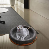 Maxbell Felt Material Cat Scratcher Bed Zero Shedding Versatile Breathable Play Zone Black Round