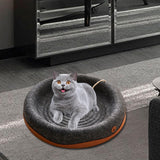 Maxbell Felt Material Cat Scratcher Bed Zero Shedding Versatile Breathable Play Zone Black Round