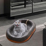 Maxbell Felt Material Cat Scratcher Bed Zero Shedding Versatile Breathable Play Zone Black Oval
