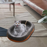 Maxbell Felt Material Cat Scratcher Bed Zero Shedding Versatile Breathable Play Zone Black Oval