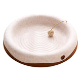 Maxbell Felt Material Cat Scratcher Bed Zero Shedding Versatile Breathable Play Zone White Round
