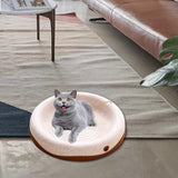 Maxbell Felt Material Cat Scratcher Bed Zero Shedding Versatile Breathable Play Zone White Round