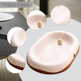 Maxbell Felt Material Cat Scratcher Bed Zero Shedding Versatile Breathable Play Zone White Oval