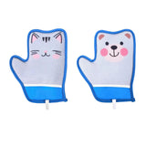 Maxbell Pet Hair Remover Glove Pet Groomimg Gloves for Long and Short Hair Bed Bunny Cat Pattern