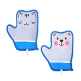 Maxbell Pet Hair Remover Glove Pet Groomimg Gloves for Long and Short Hair Bed Bunny Cat Pattern