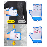 Maxbell Pet Hair Remover Glove Pet Groomimg Gloves for Long and Short Hair Bed Bunny Cat Pattern