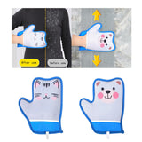 Maxbell Pet Hair Remover Glove Pet Groomimg Gloves for Long and Short Hair Bed Bunny Cat Pattern