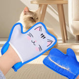 Maxbell Pet Hair Remover Glove Pet Groomimg Gloves for Long and Short Hair Bed Bunny Cat Pattern