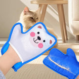 Maxbell Pet Hair Remover Glove Pet Groomimg Gloves for Long and Short Hair Bed Bunny Bear Pattern
