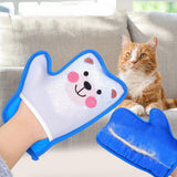 Maxbell Pet Hair Remover Glove Pet Groomimg Gloves for Long and Short Hair Bed Bunny Bear Pattern
