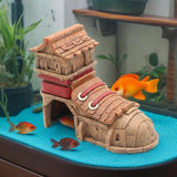 Maxbell Aquarium Decoration Unique for Rest Play Realistic Resin Shoe House Ornament