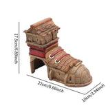 Maxbell Aquarium Decoration Unique for Rest Play Realistic Resin Shoe House Ornament