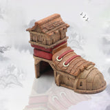 Maxbell Aquarium Decoration Unique for Rest Play Realistic Resin Shoe House Ornament