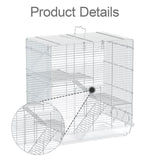 Maxbell Metal Bird Cage Play Cage Tabletop Parrot Cage for Ringneck Parrots Lovebird