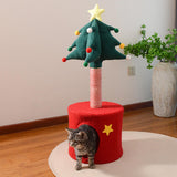 Maxbell Christmas Tree Cat Tower with Cozy Hideaway Multipurpose Sisal Cat Scratcher