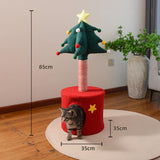 Maxbell Christmas Tree Cat Tower with Cozy Hideaway Multipurpose Sisal Cat Scratcher