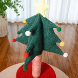 Maxbell Christmas Tree Cat Tower with Cozy Hideaway Multipurpose Sisal Cat Scratcher
