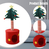Maxbell Christmas Tree Cat Tower with Cozy Hideaway Multipurpose Sisal Cat Scratcher