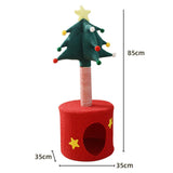 Maxbell Christmas Tree Cat Tower with Cozy Hideaway Multipurpose Sisal Cat Scratcher