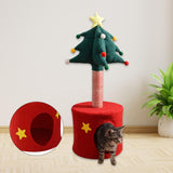 Maxbell Christmas Tree Cat Tower with Cozy Hideaway Multipurpose Sisal Cat Scratcher