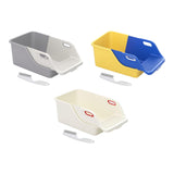 Cat Litter Box Professional Compact Multifunctional Anti Leakage Litter Tray White Gray