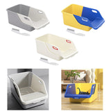 Cat Litter Box Professional Compact Multifunctional Anti Leakage Litter Tray White Gray