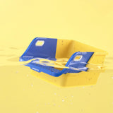 Cat Litter Box Professional Compact Multifunctional Anti Leakage Litter Tray Blue Yellow