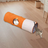 Maxbell Straight Cat Tunnel Lovely Foldable Kitten Tube for Playing Training Bunny Small