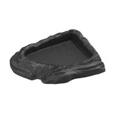Maxbell Reptile Feeding Dish Corner Decor for Semi Aquatic Bearded Dragons Chameleon black