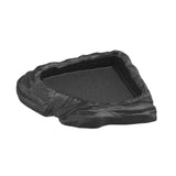 Maxbell Reptile Feeding Dish Corner Decor for Semi Aquatic Bearded Dragons Chameleon black