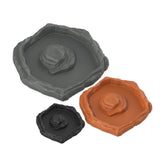 Maxbell Reptile Feeder Bowl Terrarium Accessories Food Dish for Gecko Snake Tortoise Brown