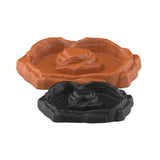 Maxbell Reptile Feeder Bowl Terrarium Accessories Food Dish for Gecko Snake Tortoise Brown