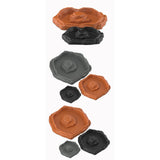 Maxbell Reptile Feeder Bowl Terrarium Accessories Food Dish for Gecko Snake Tortoise Brown