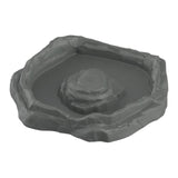 Maxbell Reptile Feeder Bowl Terrarium Accessories Food Dish for Gecko Snake Tortoise Gray
