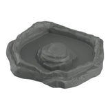 Maxbell Reptile Feeder Bowl Terrarium Accessories Food Dish for Gecko Snake Tortoise Gray