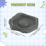 Maxbell Reptile Feeder Bowl Terrarium Accessories Food Dish for Gecko Snake Tortoise Gray